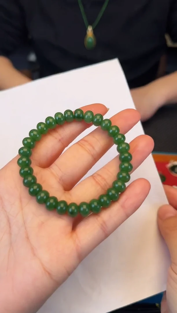 未镶嵌手串和田玉算盘珠