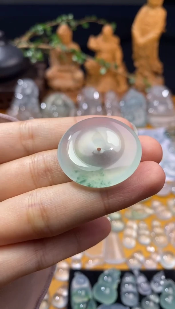 吊坠(不含链)未镶嵌翡翠平安扣