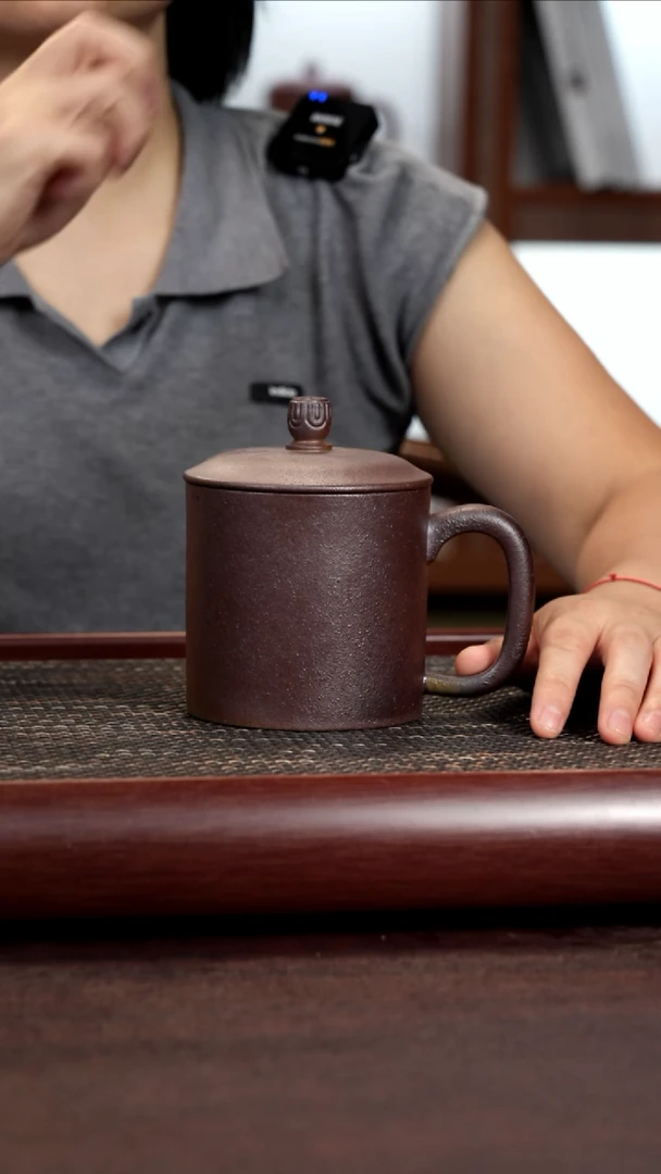 茶杯紫砂柴烧梵莲杯
