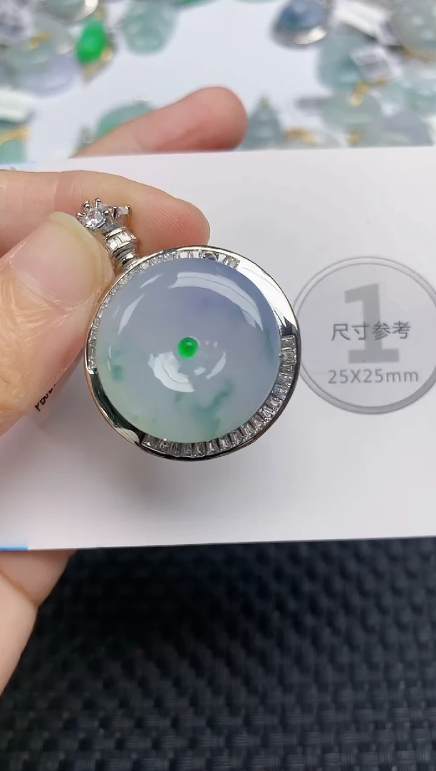 颈饰未镶嵌翡翠天然缅甸A货翡翠百元以上9元证书费自理