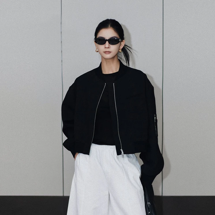 LA MAISON ONE 羊毛美式复古小廓形夹克百搭短外套L253W107