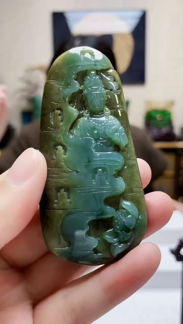 未镶嵌定制翡翠吊坠84