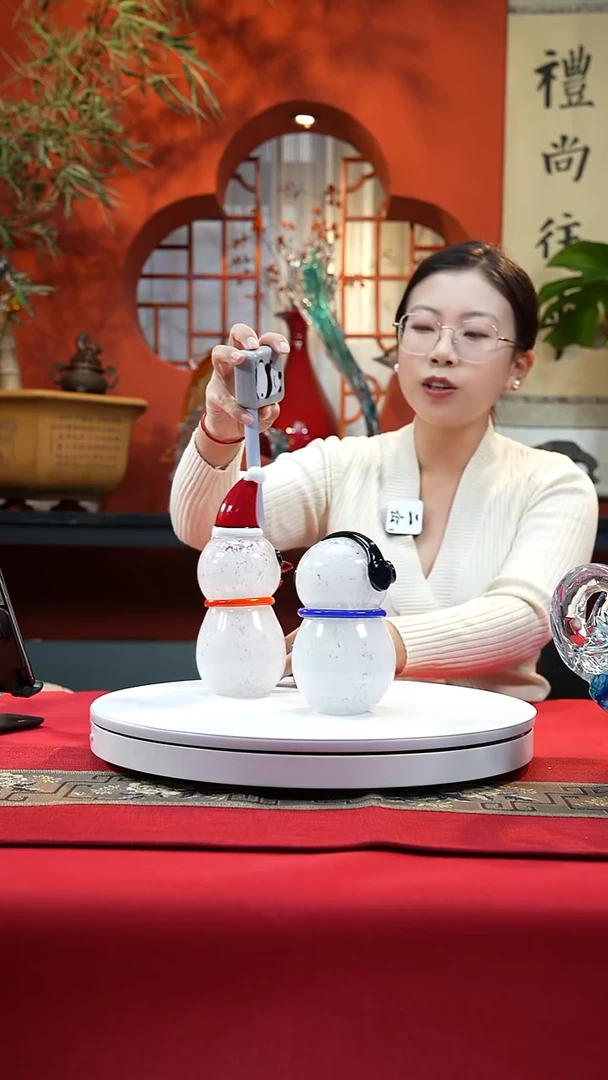 手工艺品琉璃雪人