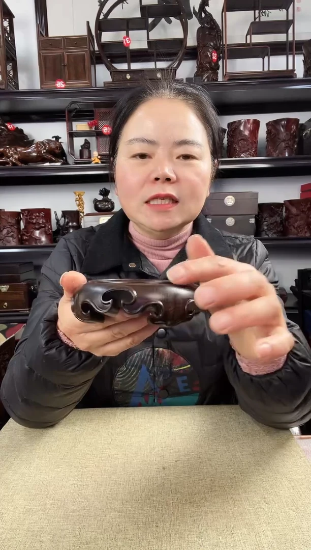 木小卷边圆老李红木工艺品