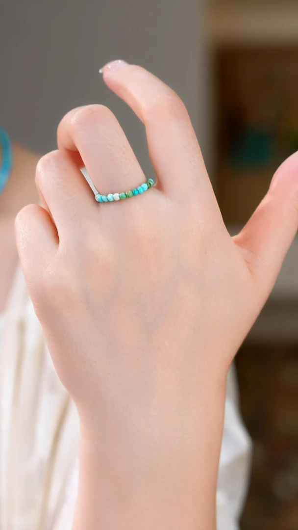 绿松石未镶嵌戒指多样性发货