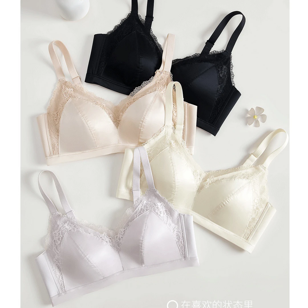 536丝滑缎面华丽内衣bar文胸