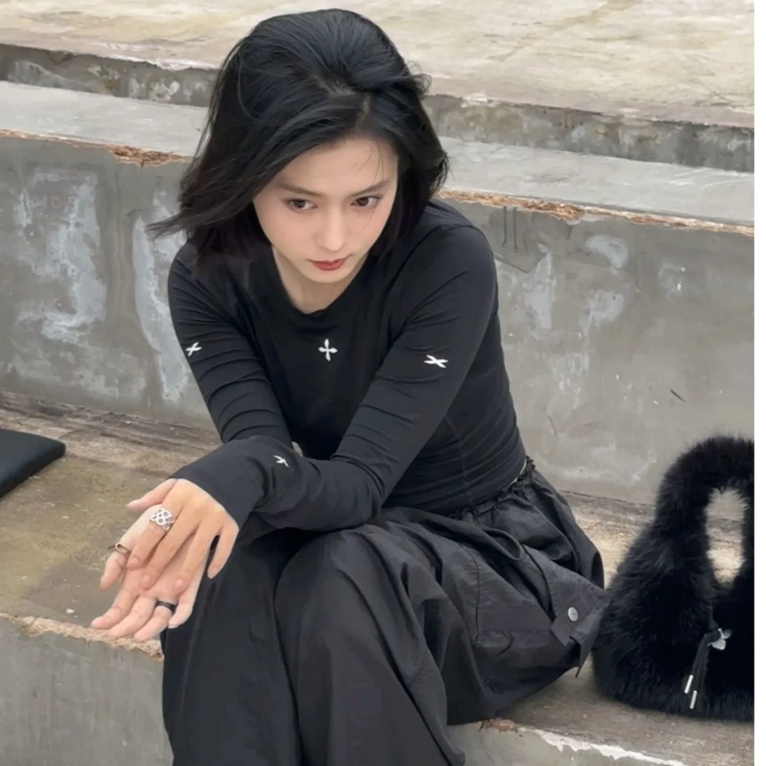 【 长袖打底衫合集】辣妹修身打底衫短上衣满花皮肤衣春秋夏