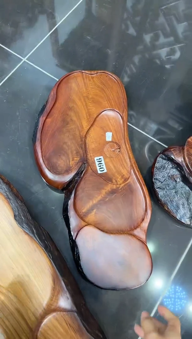 【闪购商品】大果紫檀（缅甸花梨）茶盘096