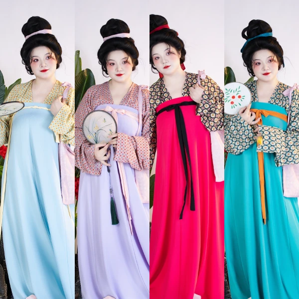 [田园]袅鸣涧鸟家唐制汉服复原唐风仕女春夏齐胸衫裙八破人棉透气