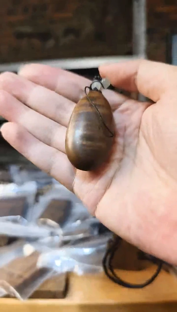 楠木（金丝楠）把件雨滴脖挂