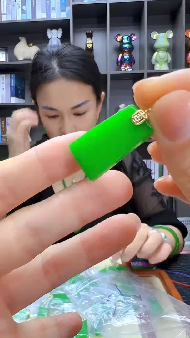 翡翠14K金镶嵌颈饰丹丹diy劲饰