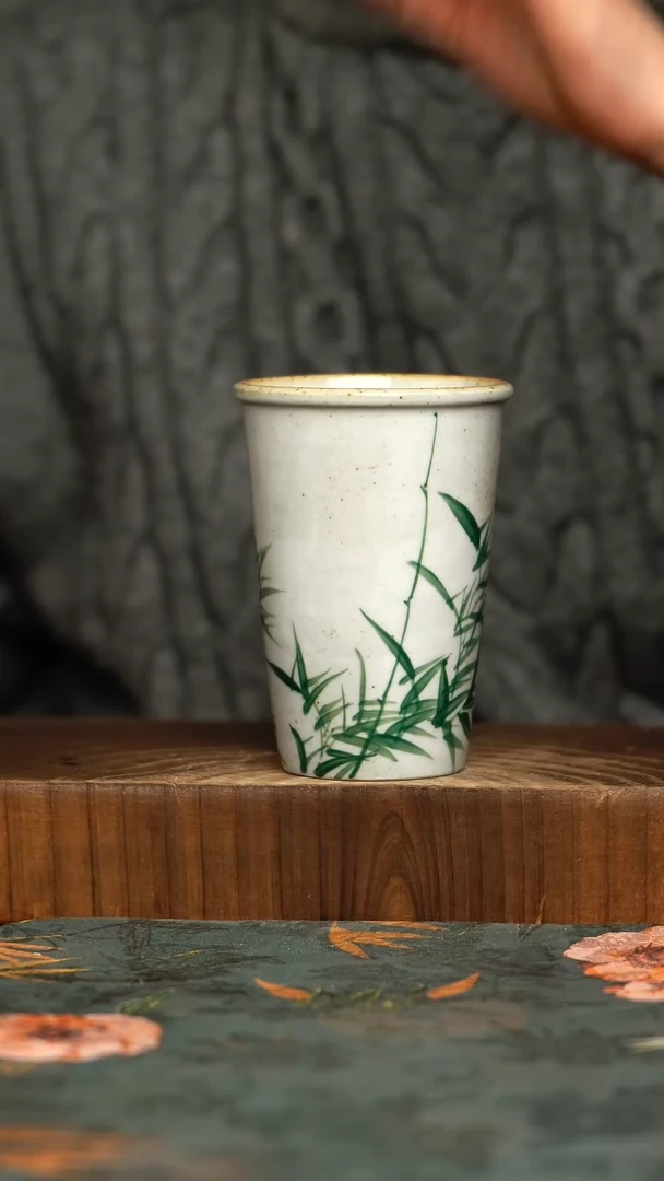 杯釉下彩手工手绘同款陶器