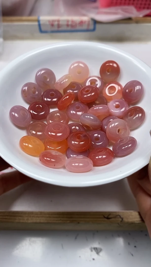 【闪购商品】玛瑙/玉髓散珠未镶嵌M313 盐源 平安扣2个12元