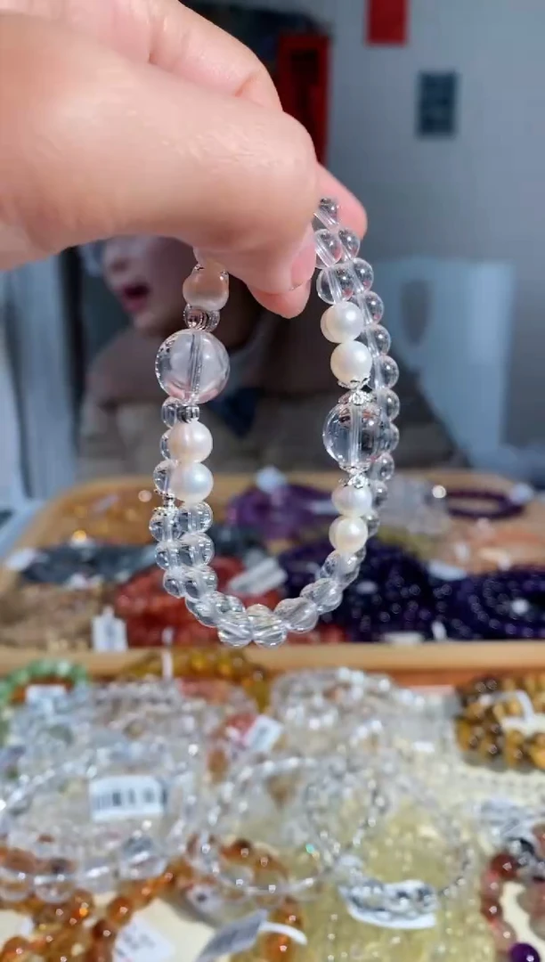 【闪购商品】水晶手链合金白水晶