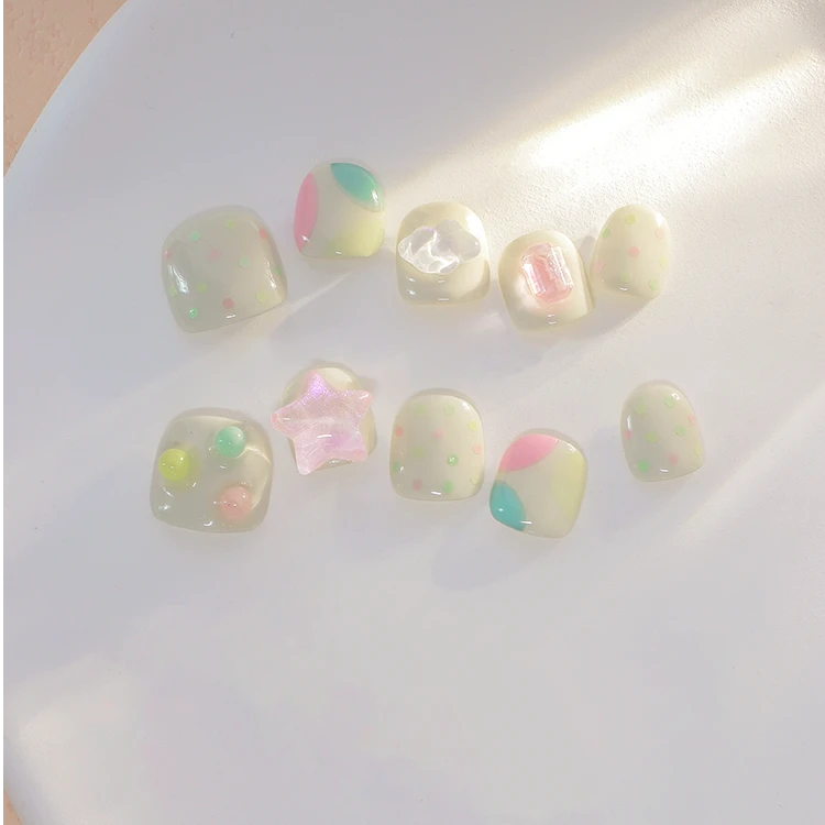 【星星点点】小朋友美甲可爱高级长沙窑尖端风暴非遗原创手工穿戴甲