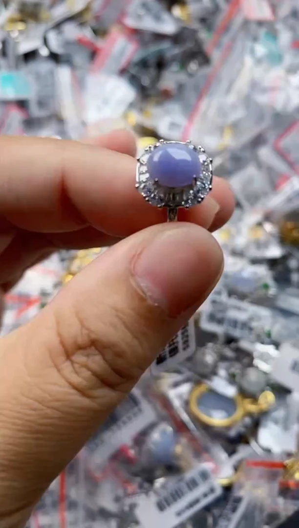 翡翠戒指银S925镶嵌1111      10