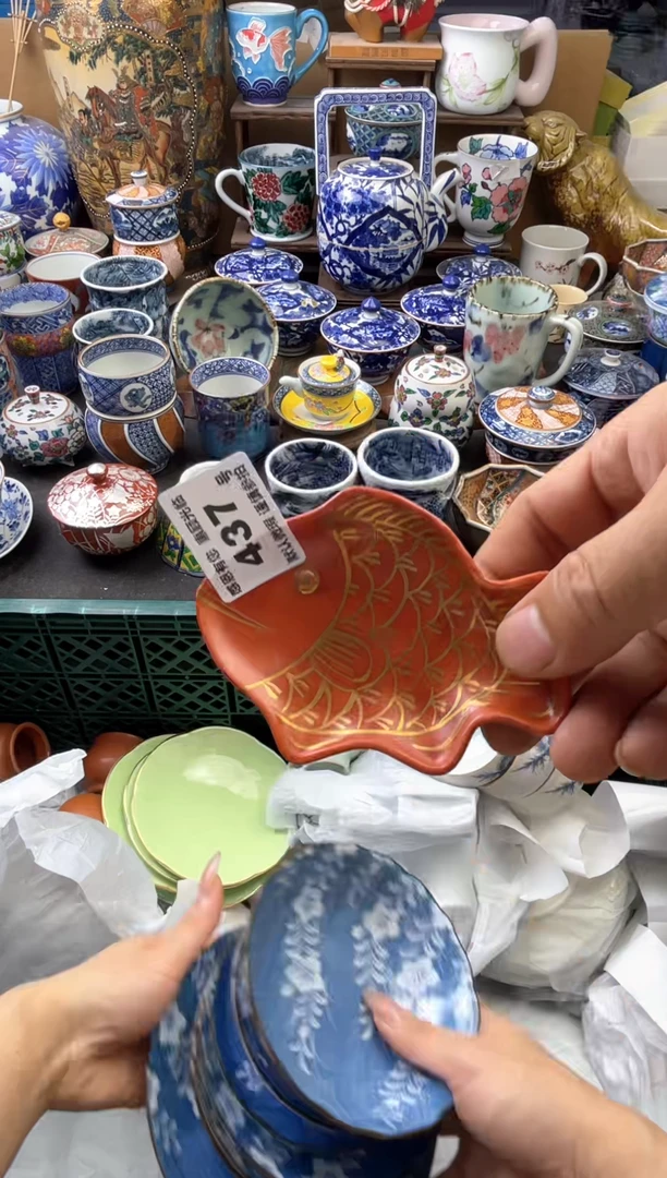 瓷片团**圆437号六六瓷器工艺品