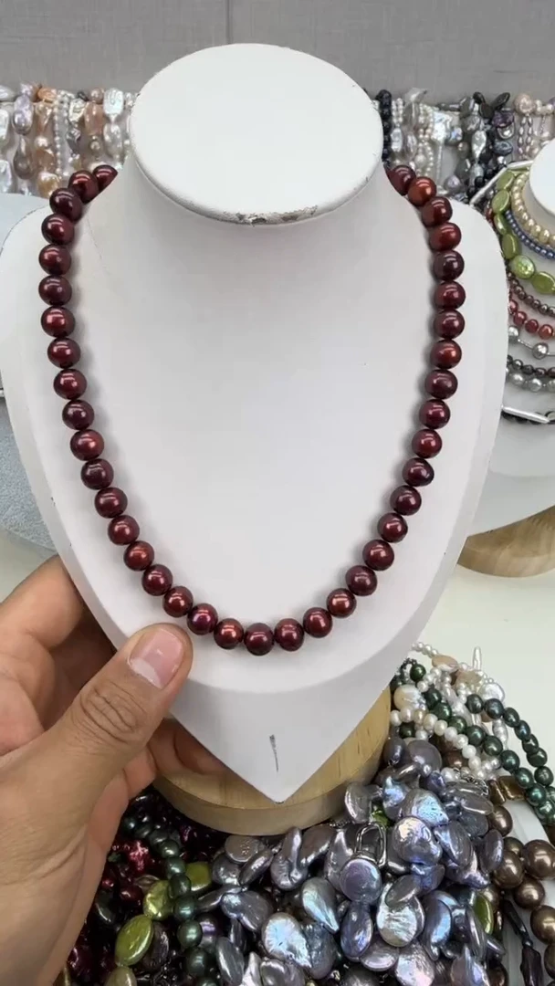 颈饰银S925镶嵌淡水珍珠1