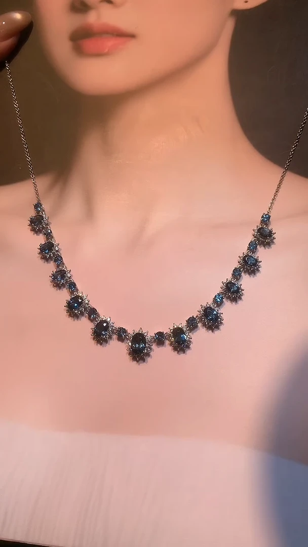 颈饰银S925镶嵌托帕石【宝石世家严选】