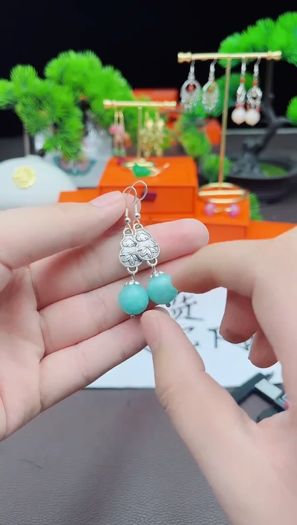 【闪购商品】玛瑙/玉髓耳钉银S925镶嵌418000