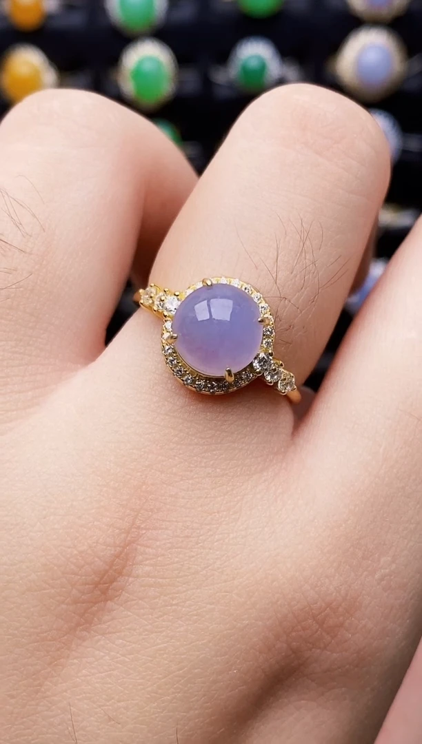 银S925镶嵌戒指翡翠8067