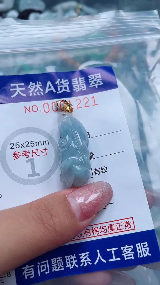 翡翠未镶嵌吊坠(不含链)1