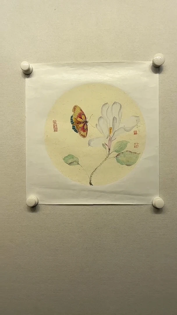 国画只红梅-1平尺花鸟