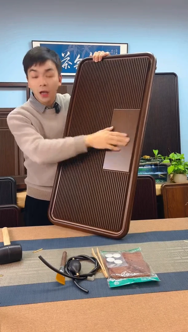 【闪购商品】凌龙黄色款式茶盘90*43*4