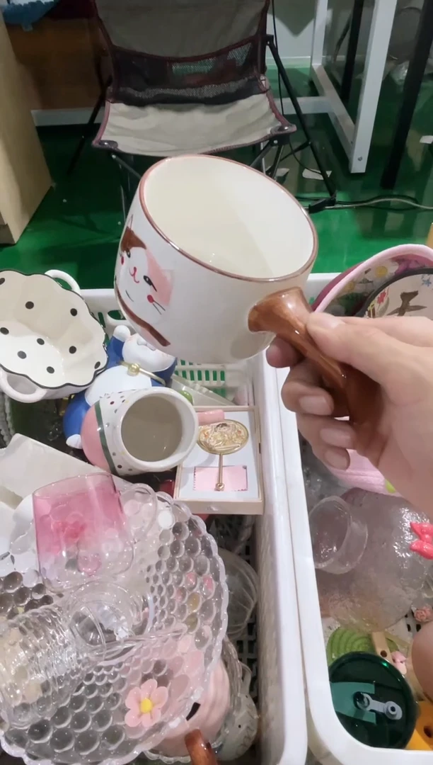 瓷片手柄碗，开播福利，拼手速