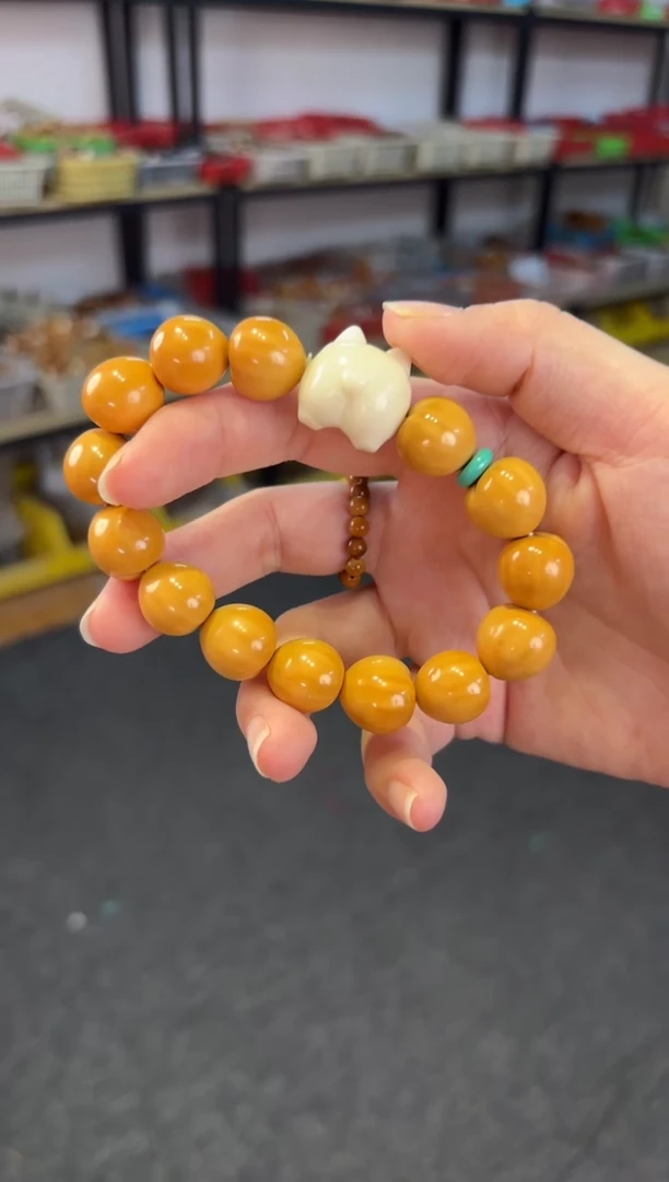 菩提根/象牙果吊坠 猴头爱心柯基披桃单圈