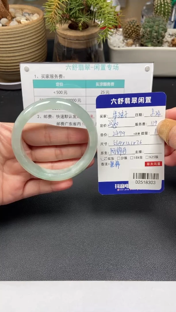 未镶嵌手镯翡翠绿**子D2518303