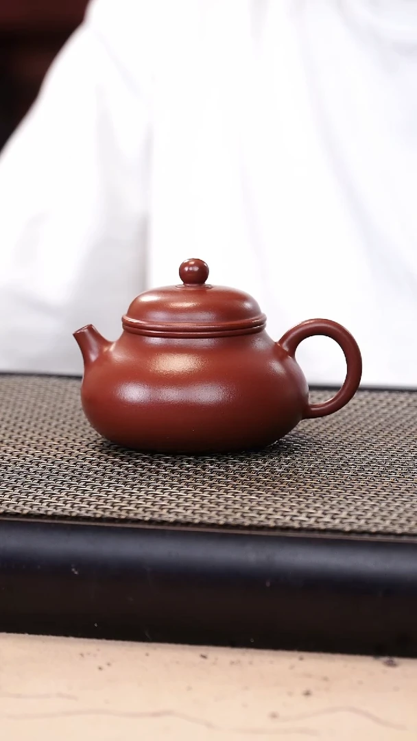 茶壶紫砂毛***鱼朱泥大红袍超精工容天140cc