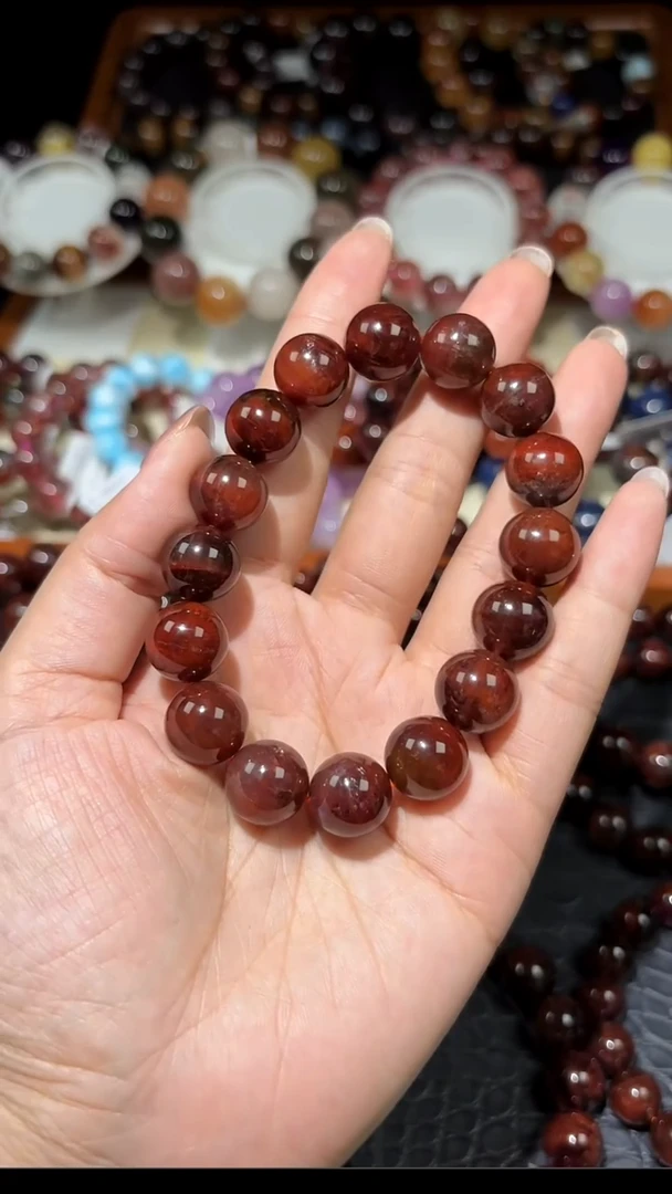 水晶手链未镶嵌恽*辰13mm极光23手链单圈