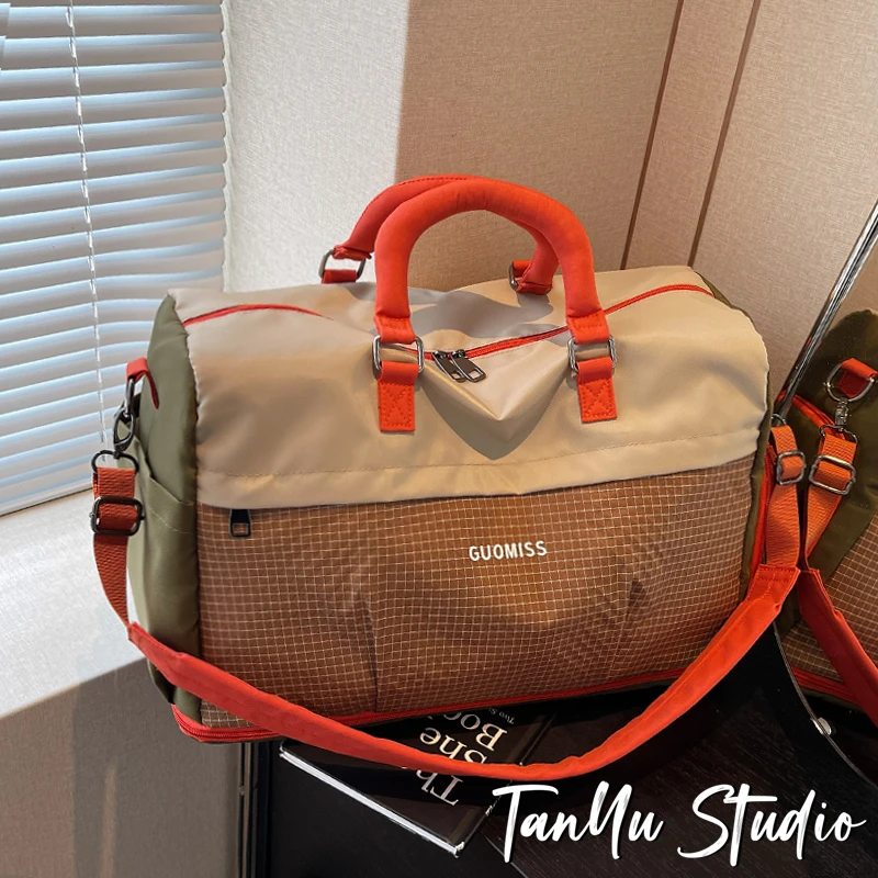 探屿大容量旅行包女手提轻便短途可扩容出差收纳行李包运动健身包