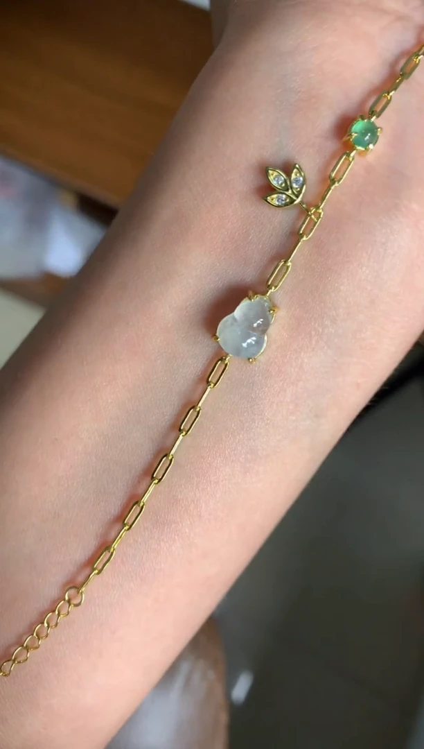 银S925镶嵌戒指翡翠手链7