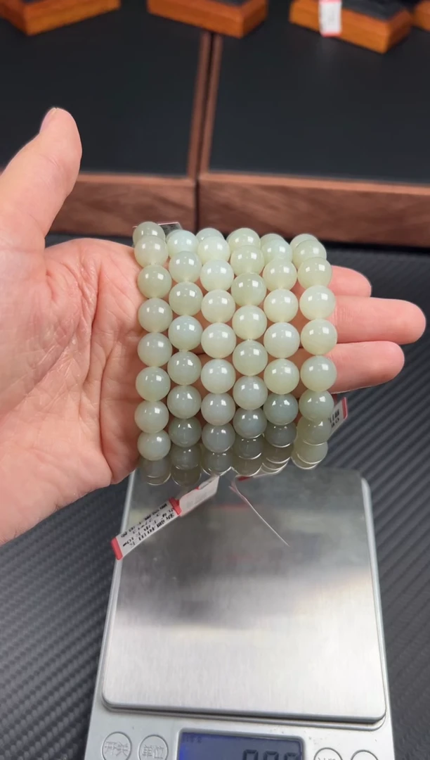 手串未镶嵌和田玉且末微色差近矿卡10JK多样性发货拍一发一