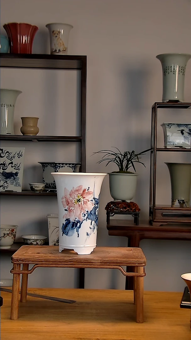 景德镇陶瓷手工花盆