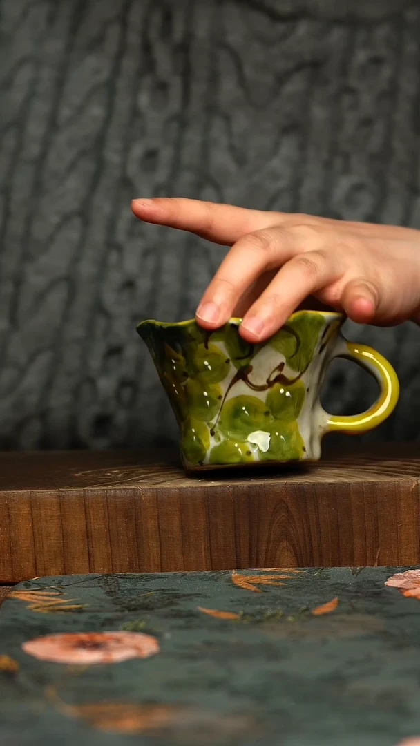 杯釉下彩手工手绘同款陶器