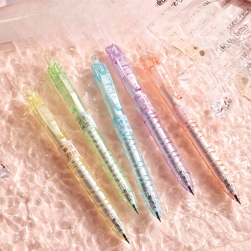 【3盒】可爱卡通ins风按动中性笔10支装好写宝特瓶系列