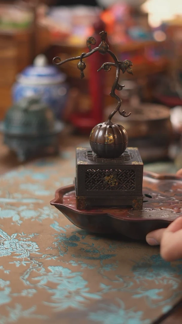 【闪购商品】紫铜南瓜小香炉  大号