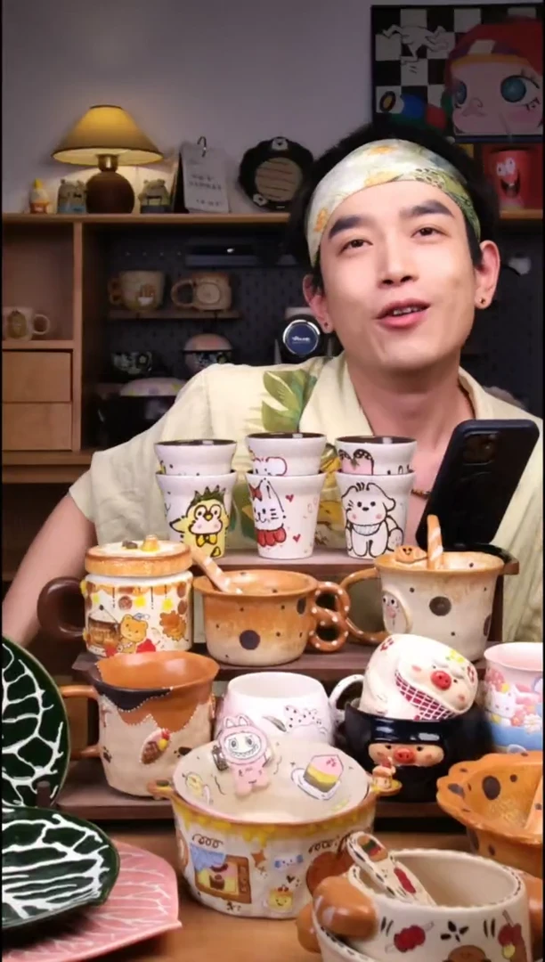 杯子6款不定向发货1只！景德镇设计师款陶瓷