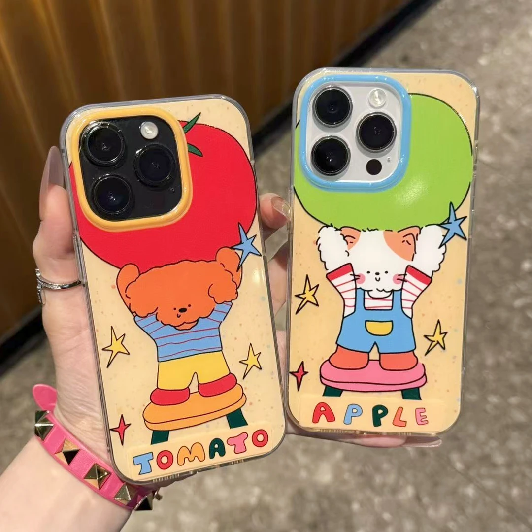 奥菲顿趣味举水果猫狗适用苹果17大孔16手机壳华为vivo小米15oppo