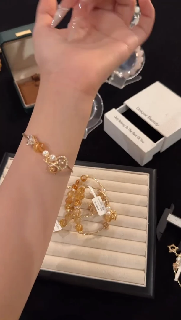 水晶手链合金黄塔晶x1944