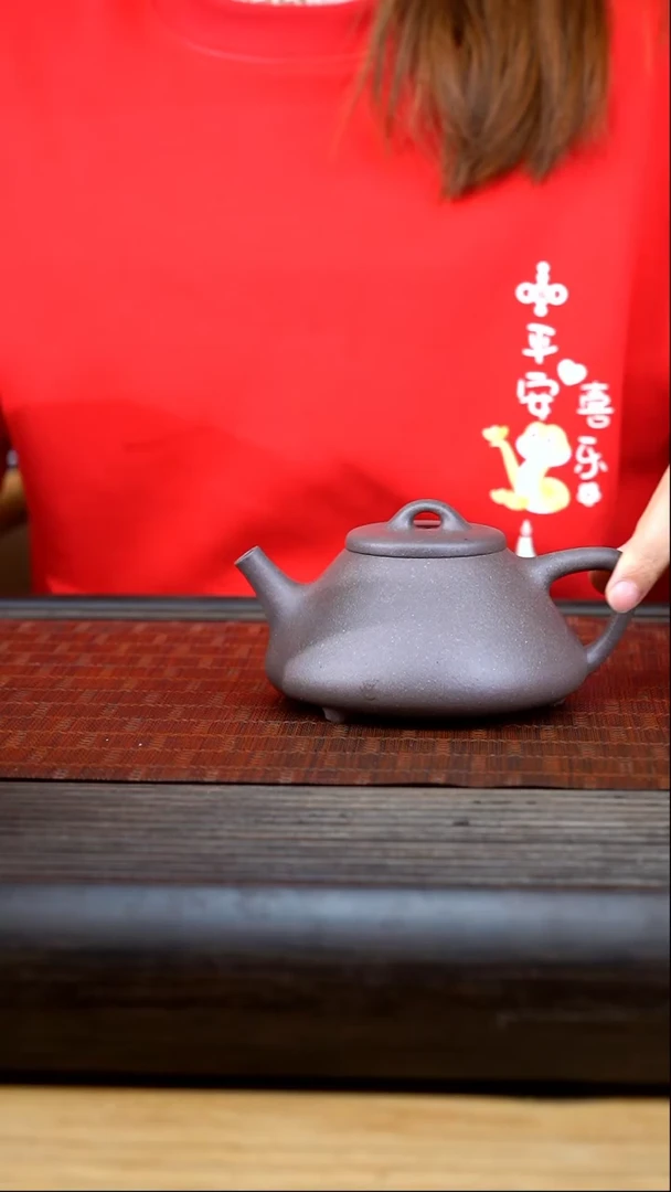 【闪购商品】紫砂茶壶cxm 天青粗砂 子冶石瓢 微瑕退不退货