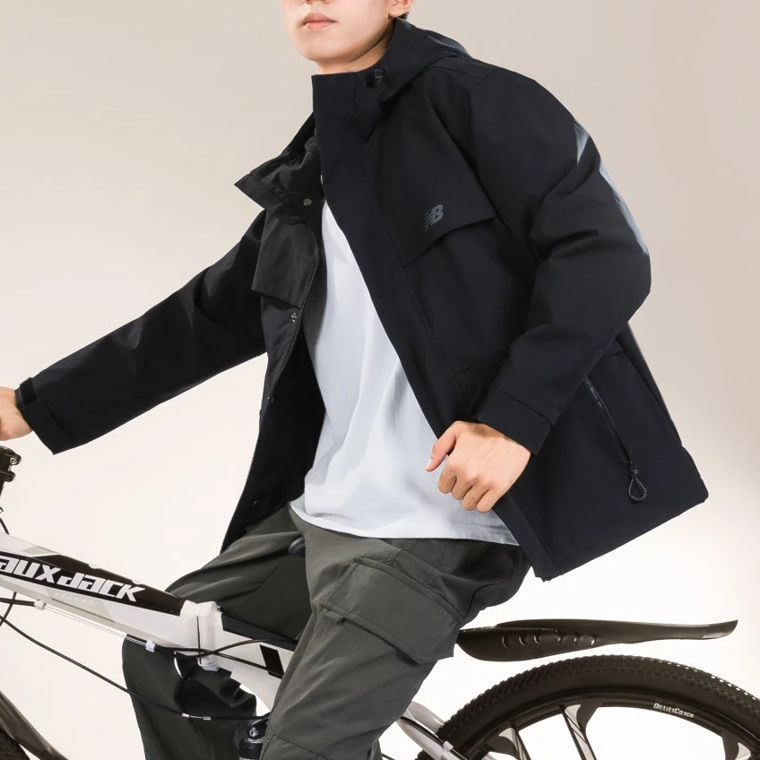 New Balane NB男女外套2025秋冬户外保暖防泼水连帽外套运动夹克