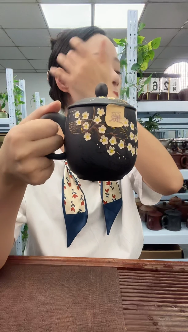 宜兴原矿紫砂全手工盖杯不变