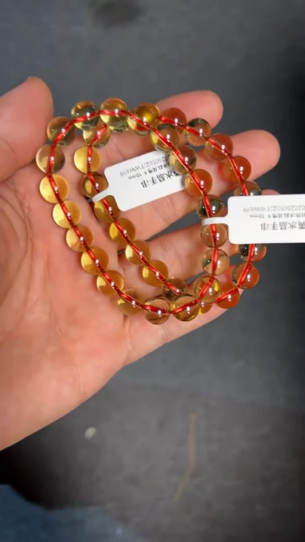 未镶嵌珠宝半成品黄晶/无优化/多样性发一件/9.5-10mm