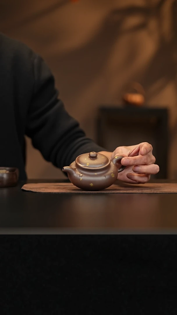 【闪购商品】紫砂茶壶允禾斋wls  洒金仿古