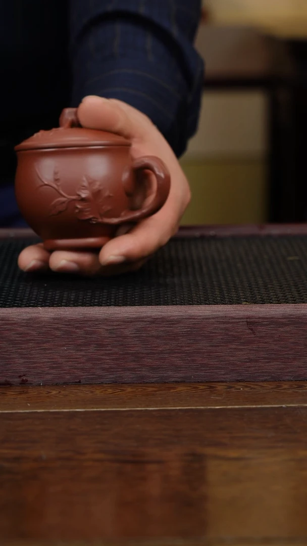 【闪购商品】紫砂茶杯非遗茶器-寿桃小盖杯