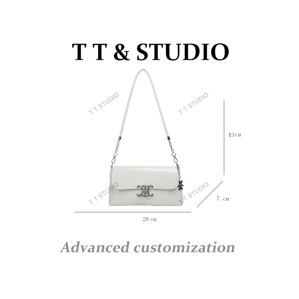 【TT Studio】SKL-5609-云雾灰 RAIN.CUN时尚简约腋下斜跨轻奢女包